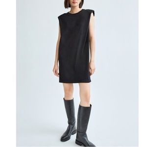Babaton Shoulder Pad Summer Tank Dress